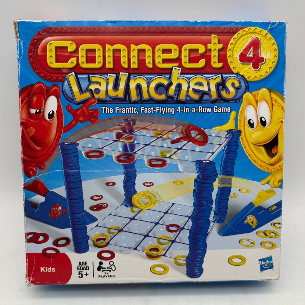 Connect 4 Launchers COMPLETE Milton Bradley 2009 Four in a Row Launch Action